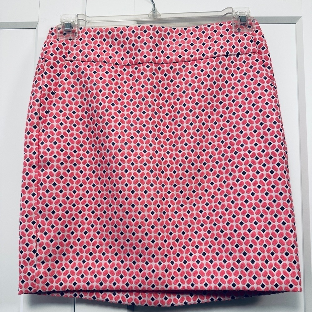NWT Pink and dark gray geometric Ann Taylor Skirt - Picture 2 of 5